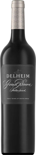 Fles rode wijn Delheim Grand Reserve Cabernet Sauvignon Merlot Cabernet Franc. Wijnhuis Delheim Stellenbosch in Zuid-Afrika. Verkrijgbaar bij Wijnstory